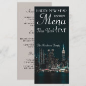 New York's Eve, Nieuwjaarsmenu Menu (Voorkant / Achterkant)