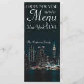 New York's Eve, Nieuwjaarsmenu Menu (Voorkant)