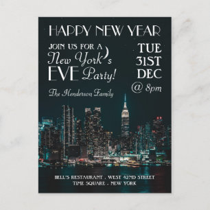New York's Eve, nieuwjaarsuitnodiging Briefkaart
