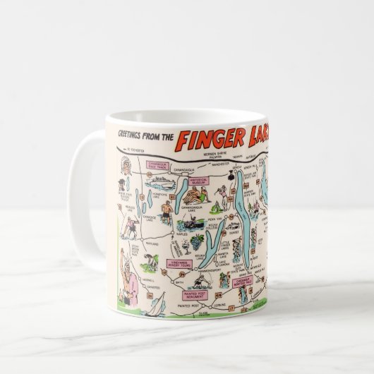 New Yorks Finger Lakes Koffiemok (Voorkant links)