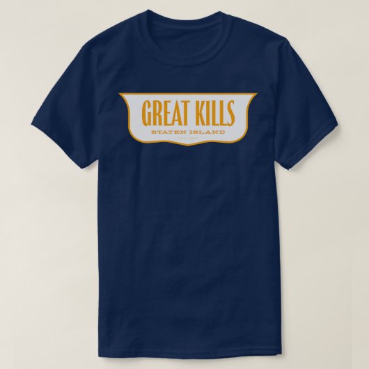  New Yorks schild Great Kills Staten Island T-shirt (Design voorkant)