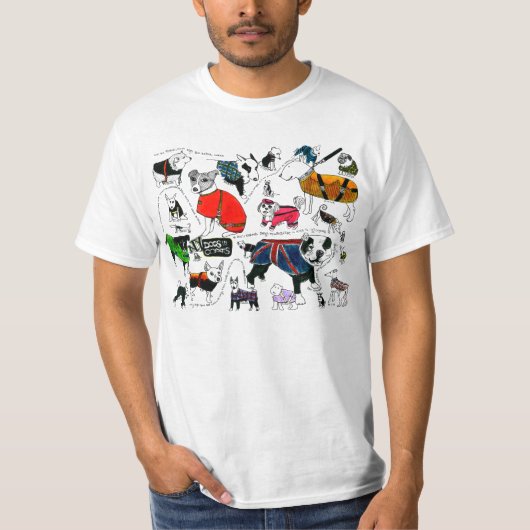 New Yorkse honden in jassen T-shirt (Voorkant)
