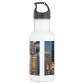 New Yorkse skyline en de Manhattan Hudsonrivier Waterfles (Achterkant)