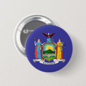 New Yorkse staatsvlag Ronde Button 5,7 Cm (Voorkant /achterkant)