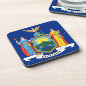 New Yorkse vlag, de Empire State, Amerikaanse kolo Bier Onderzetter (Linkerzijde)