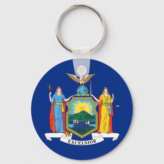 New Yorkse vlag, de Empire State, Amerikaanse kolo Sleutelhanger (Voorkant)