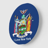 New Yorkse vlag voor ronde-muur-klok Grote Klok (Hoek)