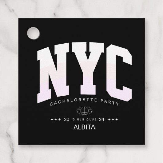 New Yorkse vrijgezelle vrouw Bedankjes Labels (Voorkant)