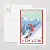 New YorkSnowboarder Scene Briefkaart (Voorkant / Achterkant)