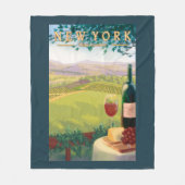 New YorkWine Country Scene Fleece Deken (Voorkant)