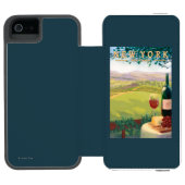 New YorkWine Country Scene Incipio iPhone Portemonnee Hoesje (Agenda Open)