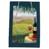 New YorkWine Country Scene Medium Cadeauzakje (Achterkant)