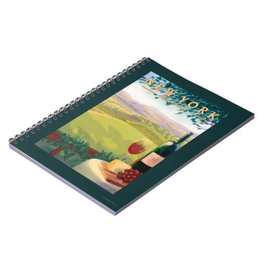 New YorkWine Country Scene Notitieboek (Linkerzijde)