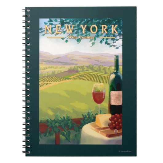 New YorkWine Country Scene Notitieboek (Voorkant)
