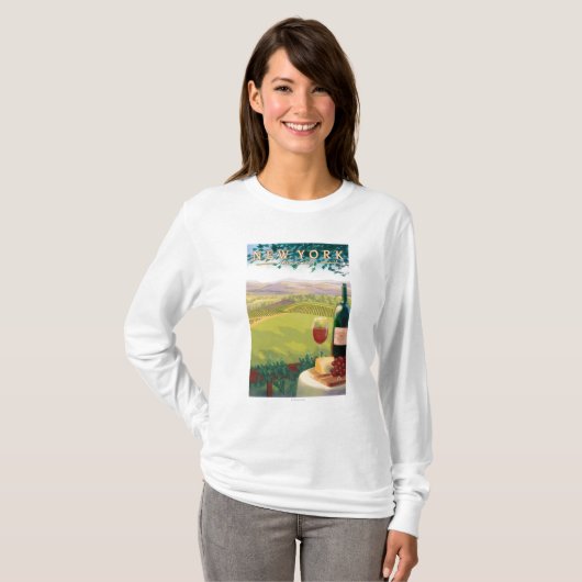 New YorkWine Country Scene T-shirt (Voorkant volledig)