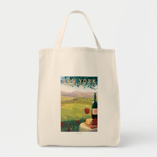 New YorkWine Country Scene Tote Bag (Voorkant)