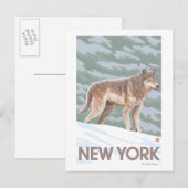 New YorkWolf Scene Briefkaart (Voorkant / Achterkant)