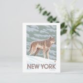 New YorkWolf Scene Briefkaart (Staand voorkant)