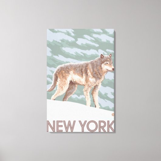 New YorkWolf Scene Canvas Afdruk (Voorkant)