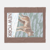 New YorkWolf Scene Fleece Deken (Voorkant (Horizontaal))