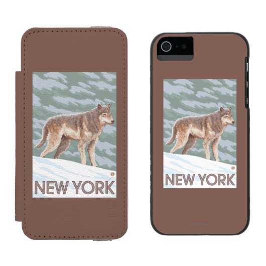 New YorkWolf Scene Incipio iPhone Portemonnee Hoesje (Naast elkaar)