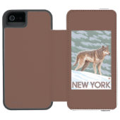 New YorkWolf Scene Incipio iPhone Portemonnee Hoesje (Agenda Open)
