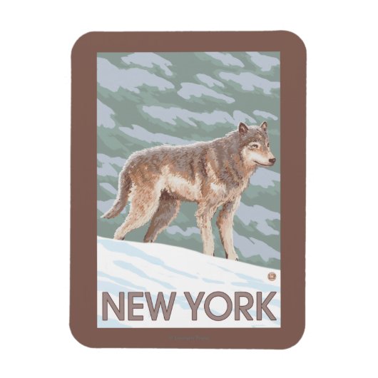 New YorkWolf Scene Magneet (Verticaal)