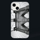 New-Your City Brooklyn Bridge Case-Mate iPhone Case<br><div class="desc">New-York City Brooklyn brug close-up architecturale detail klassieke tijdloze zwart-wit foto. Cool geometrisch elegant architectonisch ontwerp.</div>