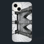 New-Your City Brooklyn Bridge Case-Mate iPhone Case<br><div class="desc">New-York City Brooklyn brug close-up architecturale detail klassieke tijdloze zwart-wit foto. Cool geometrisch elegant architectonisch ontwerp.</div>