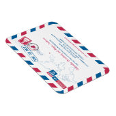 New Zealand Air Mail Wedding Save the Date 3x4 Magneet (Rechterzijde)