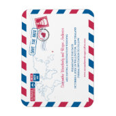 New Zealand Air Mail Wedding Save the Date 3x4 Magneet (Verticaal)