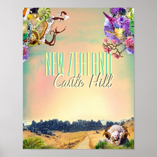 New Zealand Castle Hill rocks Poster (Voorkant)
