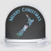 NEW ZEALAND CHRISTMAS MAP PAUA SNEEUWBOL (Achterkant)