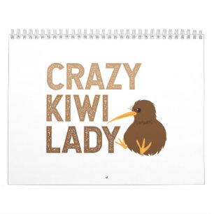 New Zealand Crazy Kiwi Lady Funny Gift Idea Kalender
