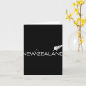 New Zealand Fern Flag Athletic Srts Style Tee Kaart (Gele Bloem)