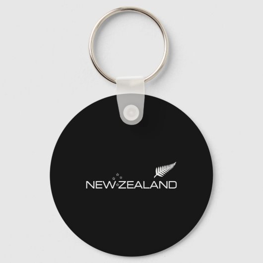 New Zealand Fern Flag Athletic Srts Style Tee Sleutelhanger (Voorkant)