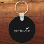 New Zealand Fern Flag Athletic Srts Style Tee Sleutelhanger (Voorkant)