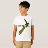 New Zealand Fern Map T-Shirt (Voorkant volledig)