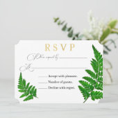 New Zealand Fern RSVP-kaart Kaart (Staand voorkant)