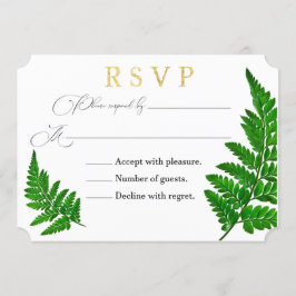 New Zealand Fern RSVP-kaart Kaart