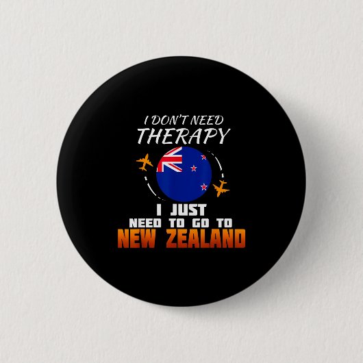 New Zealand Flag I Vacation I Funny New Zealand  Ronde Button 5,7 Cm (Voorkant)