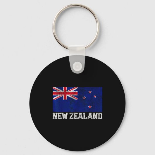 New Zealand Flag National Pride Roots Country Fami Sleutelhanger (Voorkant)