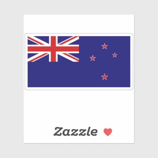 New Zealand Flag Sticker (Vel)