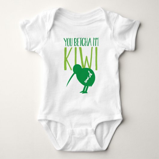 NEW ZEALAND FUNNY You BETCHYA I'm KIWI bird Romper (Voorkant)