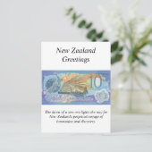 New Zealand Greetings Card - Herdenkingsnota Briefkaart (Staand voorkant)