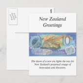 New Zealand Greetings Card - Herdenkingsnota Briefkaart (Voorkant / Achterkant)