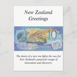 New Zealand Greetings Card - Herdenkingsnota Briefkaart