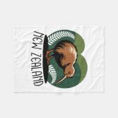 New Zealand Kiwi Bird Fleece Deken (Voorkant (Horizontaal))