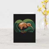New Zealand Kiwi Bird  Kaart (Gele Bloem)