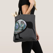 NEW ZEALAND KIWI BIRD PAUA BLACK GREEN FERN KORU TOTE BAG (Dichtbij)